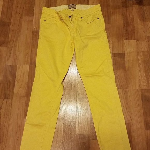 PAIGE DENIUM JEANS PEG SKINNY YELLOW 27 - Picture 3 of 10
